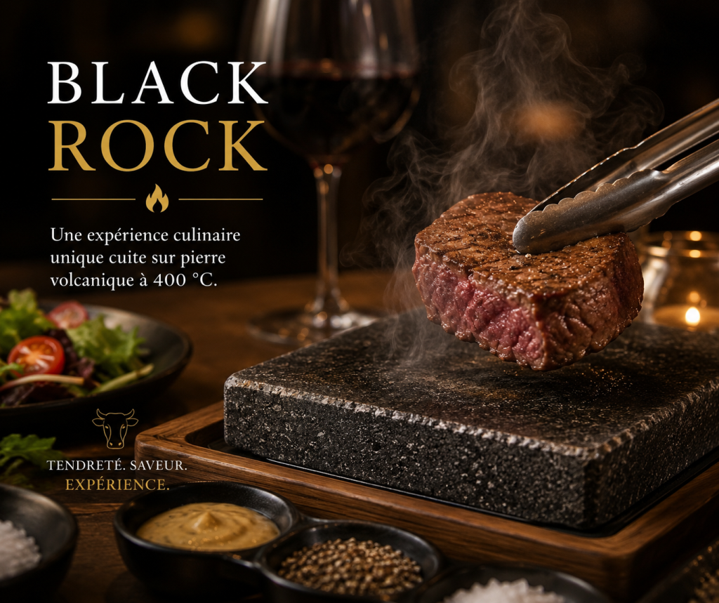 Menu Black Rock Grill | Pierre Volcanique
